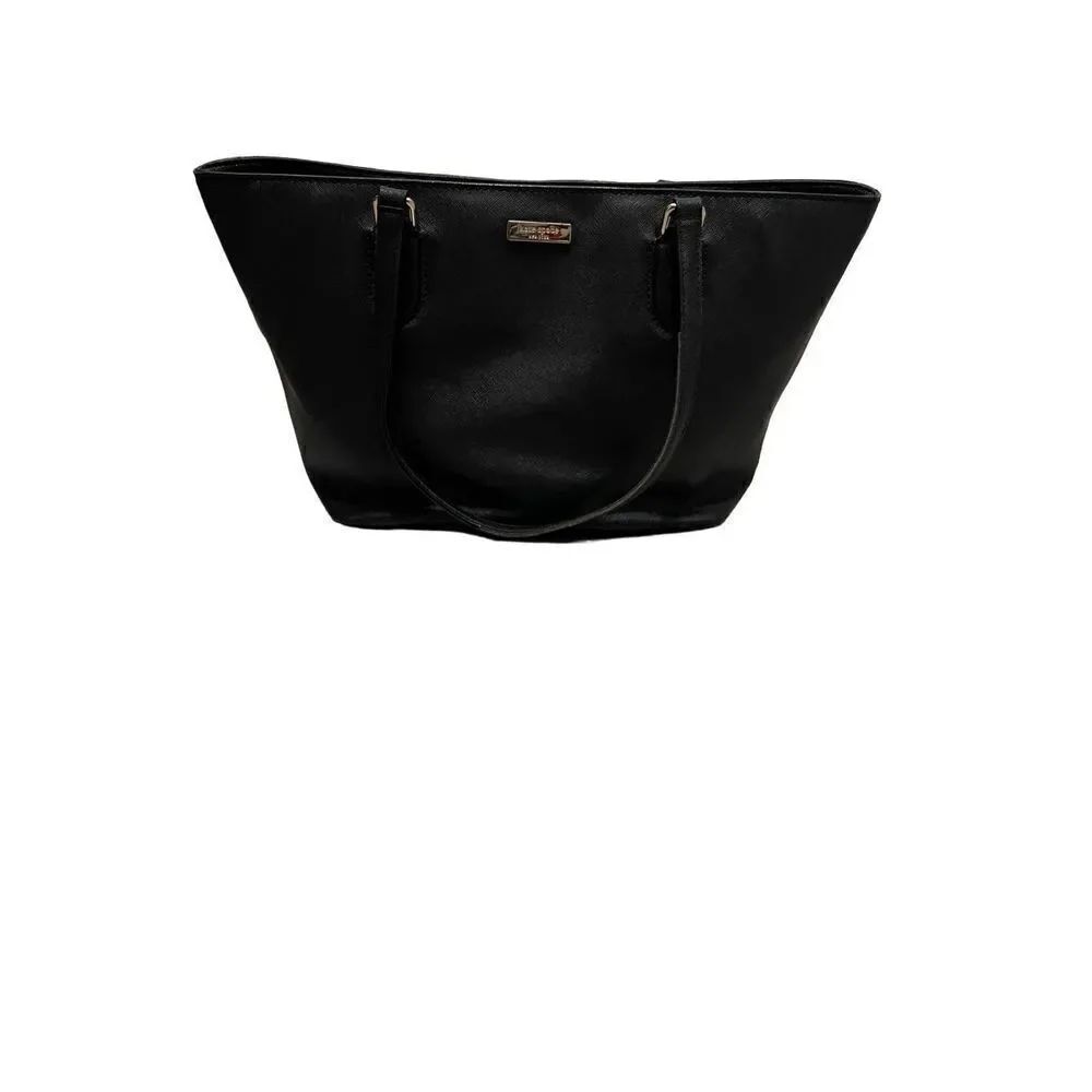Kate Spade Black Leather Zip Tote